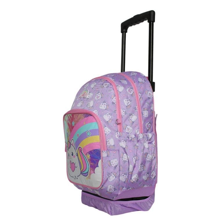 Mochila con Ruedas Infantil Chips Gaticornio Lila Morado TALLA UNICA