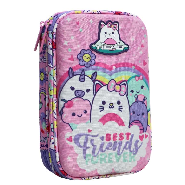 Estuche Infantil Nina Rigido Box Best Friend Rosado