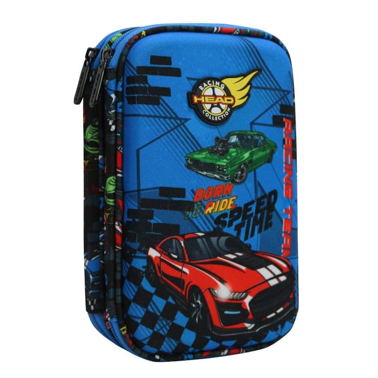 Estuche Infantil Nino Rigido Box Speed Car Negro