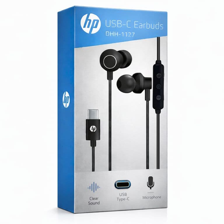 Audifonos USB-C con Manos Libre High Bass 12m DHH-1127 Negro