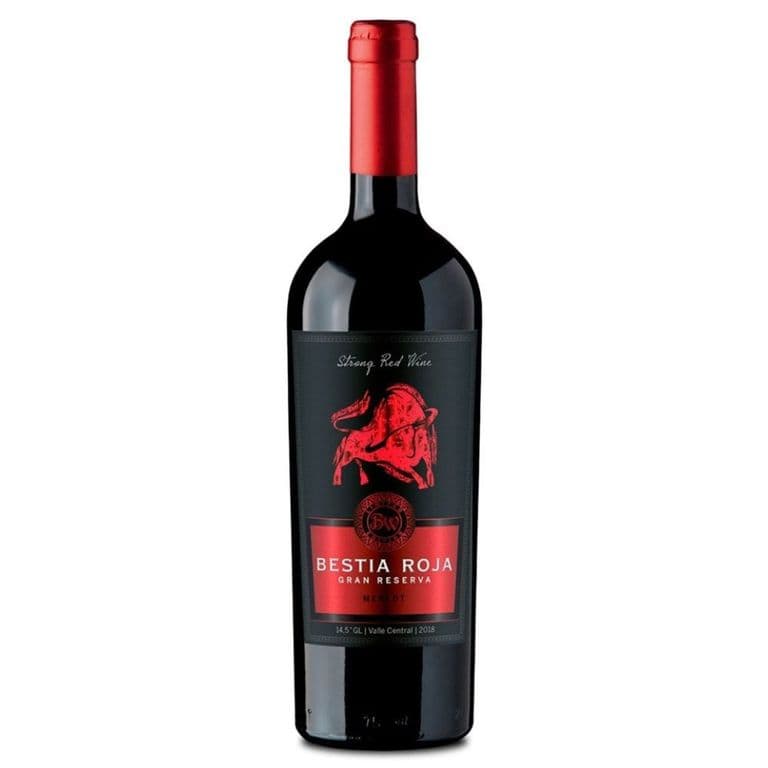 Vino Bestia Roja Gran Reserva Merlot 750cc