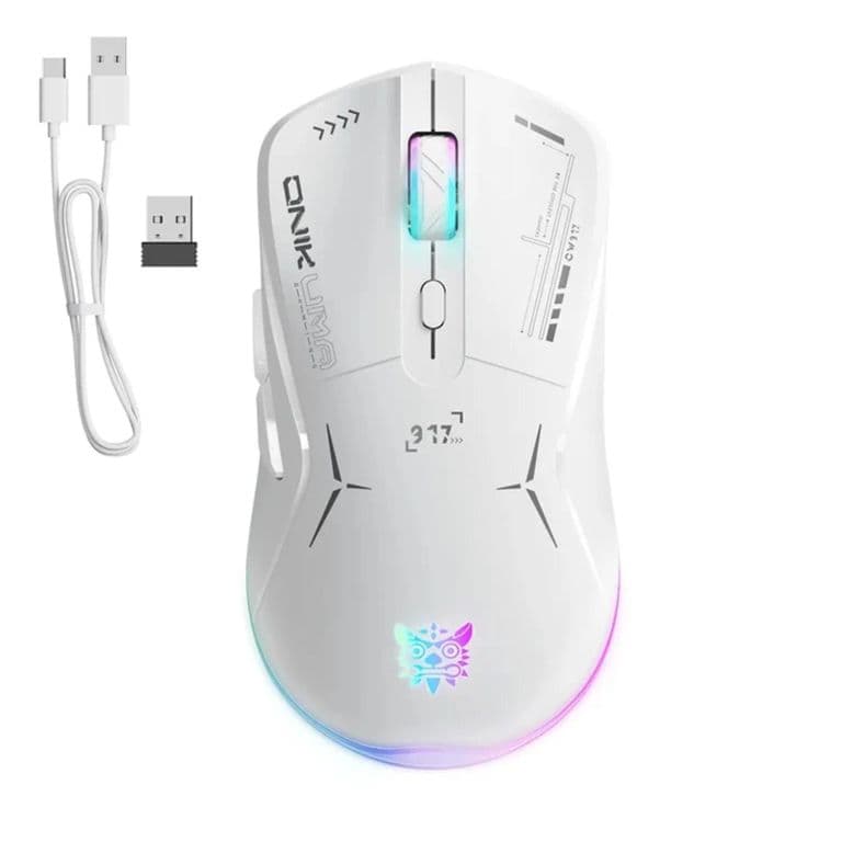 Mouse Gamer Inalambrico CW917 - Blanco Blanco
