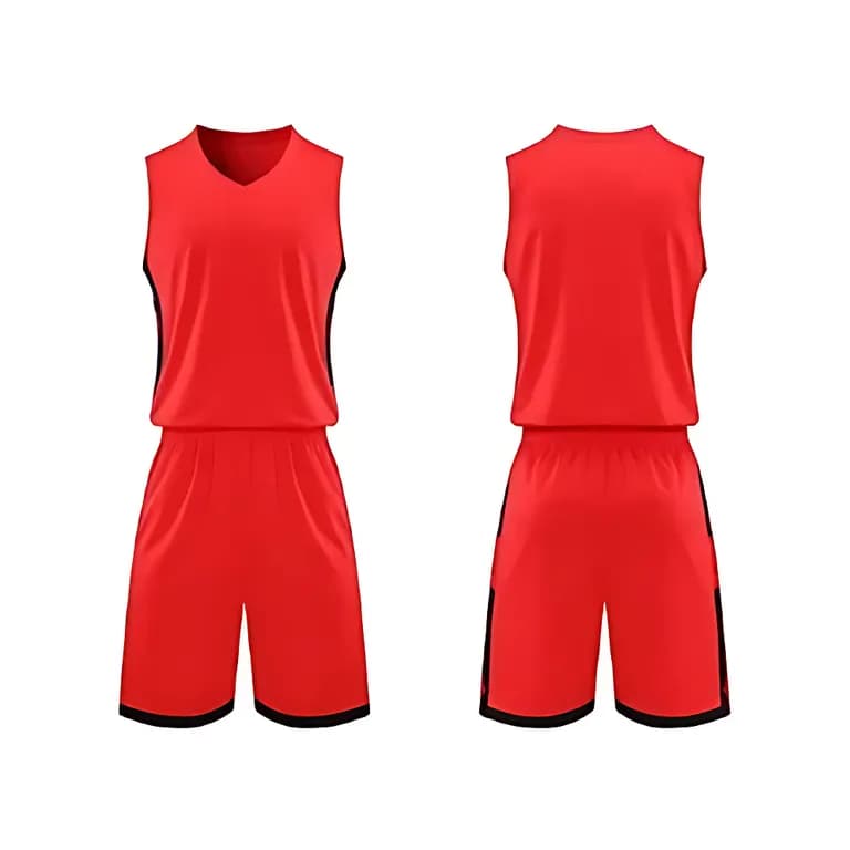 Uniforme de Basketball Unisex Diseno 206580 / (Rojo / Negro) Talla 3XL Negro 3XL
