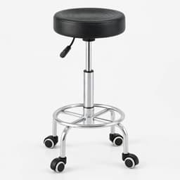 Taburete Ergonomico para Cajero 45-57 cm con Base Metalica Negro