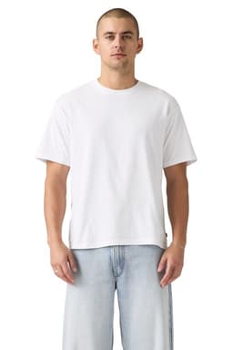 Polera Hombre Cropped Boxy Blanco Blanco XL