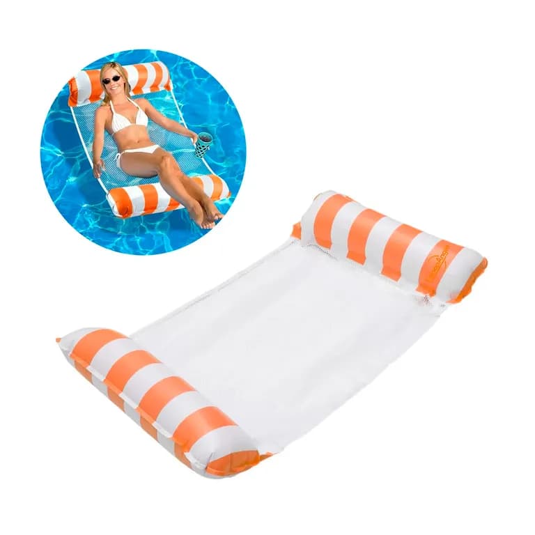 Hamaca Flotante Inflable De Piscina Colchon Flotador Silla