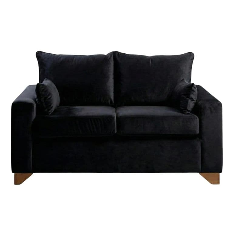 SOFA STEFANNY EN FELPA NEGRA Negro