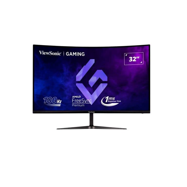 Monitor 32" Curvo 2K QHD (25601440) 180 Hz 1 ms Panel MVA HDR10 2HDMI + DP Parlantes