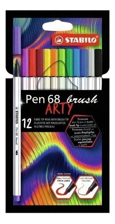 Lapices Brush Pen Punta Pincel Set X 12 Unidades