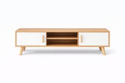 Rack TV Nordico Blanco Madera 120 cm para TV 50