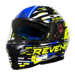 Casco para moto FF110 Revenge 2 Baye A7 Azul Brillo_. Amarillo L