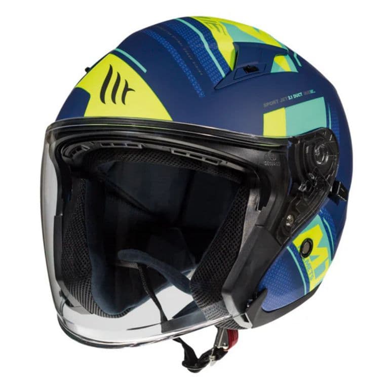 Casco para moto Avenue SV Sideway J3 Amarillo Fluor Mate_. Amarillo S