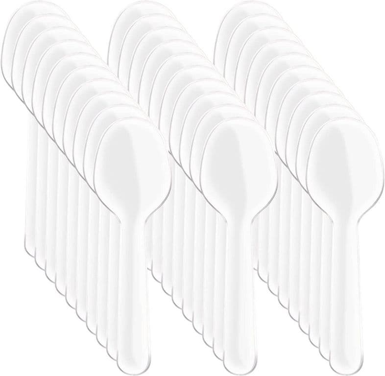 X250 Cucharas Postres Cucharas Desechables Cucharas Helado Cucharas Desechables Cucharas De Plastico