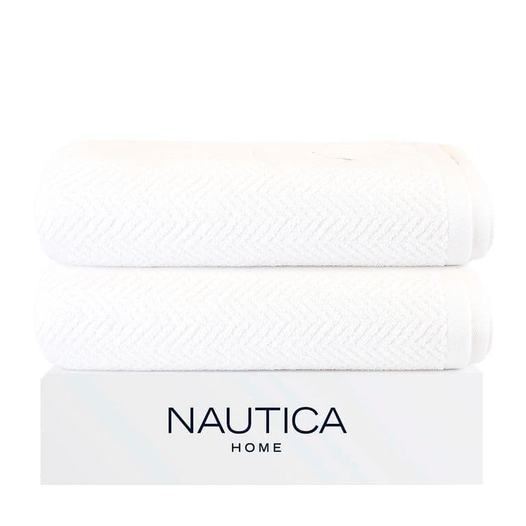 Pack 2 Toallas de Bano VIS Home 100% algodon suave 76x137cm blanca