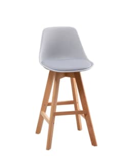 Taburete acolchada Terry 61cm Gris claro