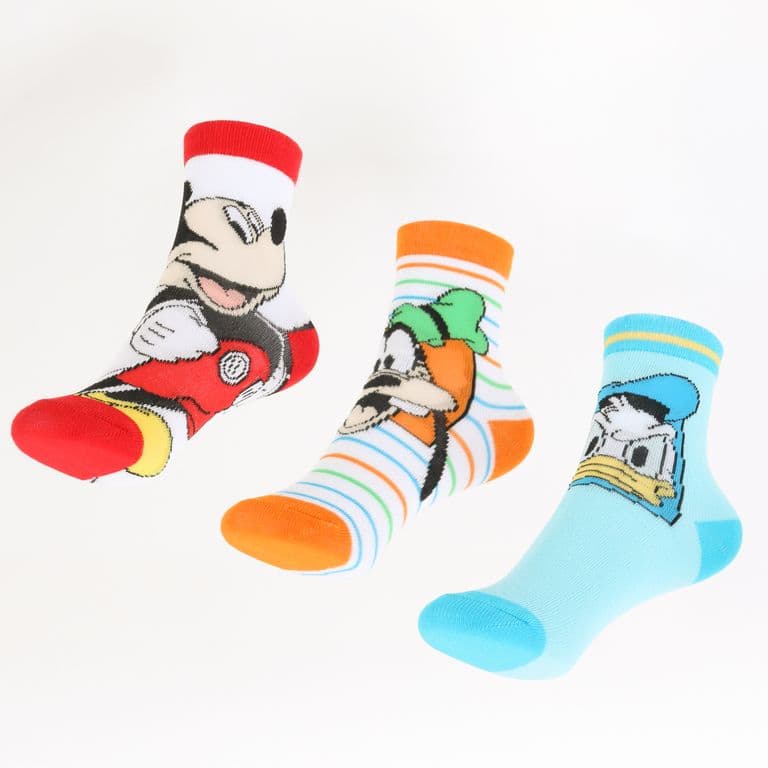 Tripack Calcetines Nino Blanco Mickey Donald & Goofy Blanco 19-21