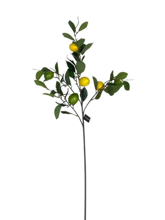 Rama Artificial de Limon 95cm Artificial - Estilo Natural para Interiores y Vitrinas