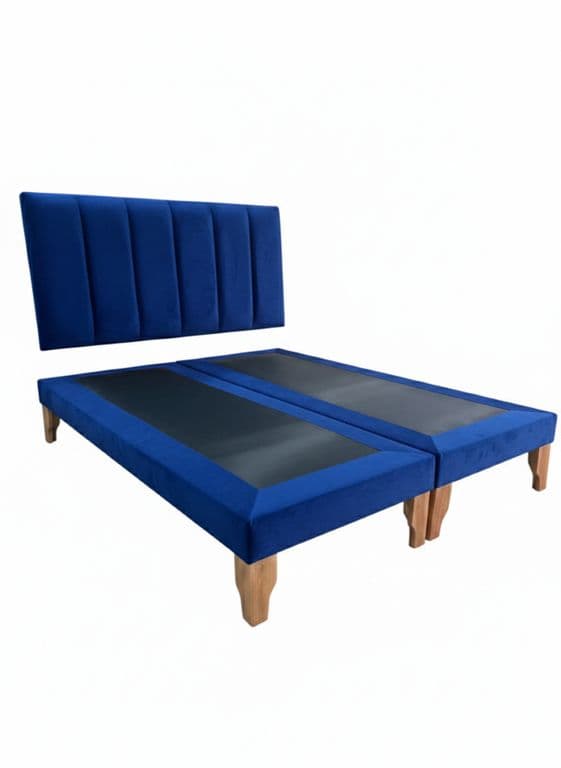CAMA SUPER KING LINEAL AZUL FELPA