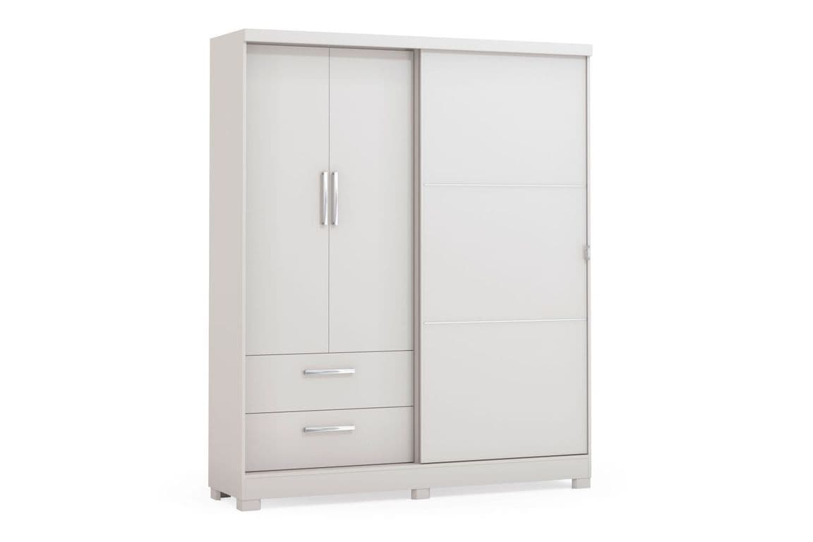 Closet Oliveira 3 puertas 2 cajones- Blanco
