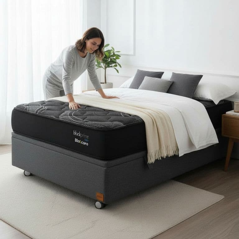 Cama Baul 1 Plaza L190 cm + Colchon Black Prime - Modelo Uno / Rueda Logo (Gris)