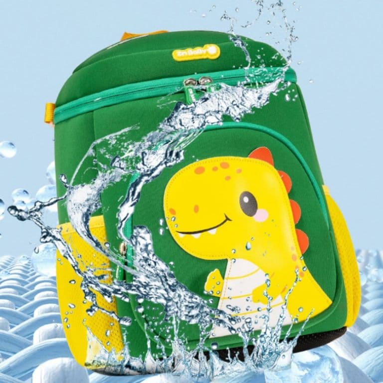 Mochila Escolar para Ninos Ultra Resistente e Impermeable Dino Verde L