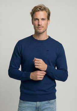 Sweater Madrid Navy Melange Azul 2XL