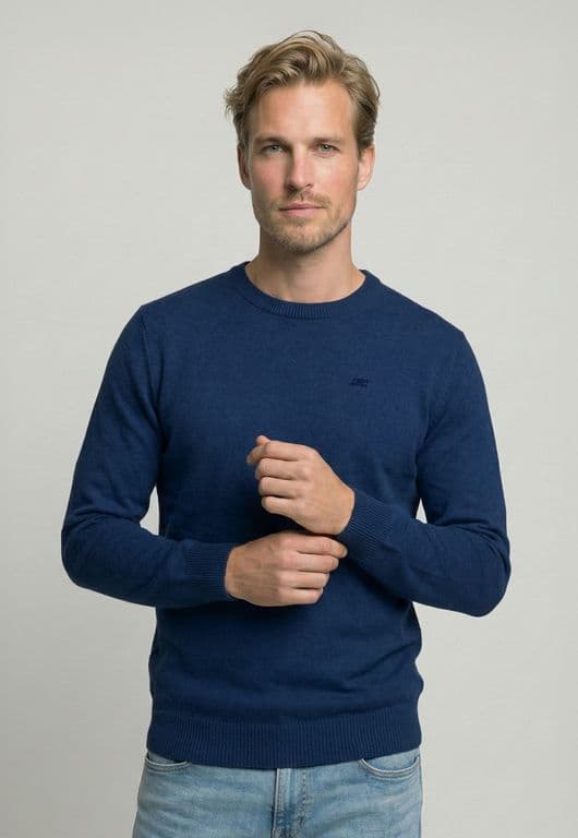 Sweater Madrid Navy Melange Azul 2XL