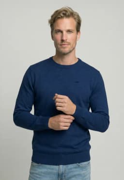 Sweater Madrid Navy Melange Azul M