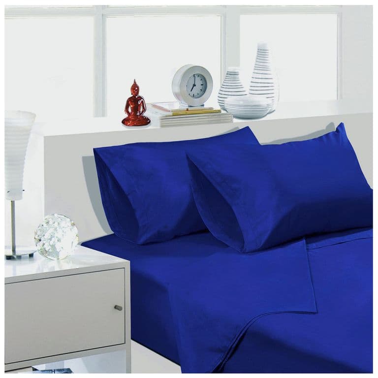 Sabana Unicolor King 144 Hilos - Color Azul - Color Azul ... KING