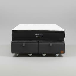 Cama Baul King L200 cm + Colchon Black Prime - Modelo Dos Con Rueda Deluxe Gris