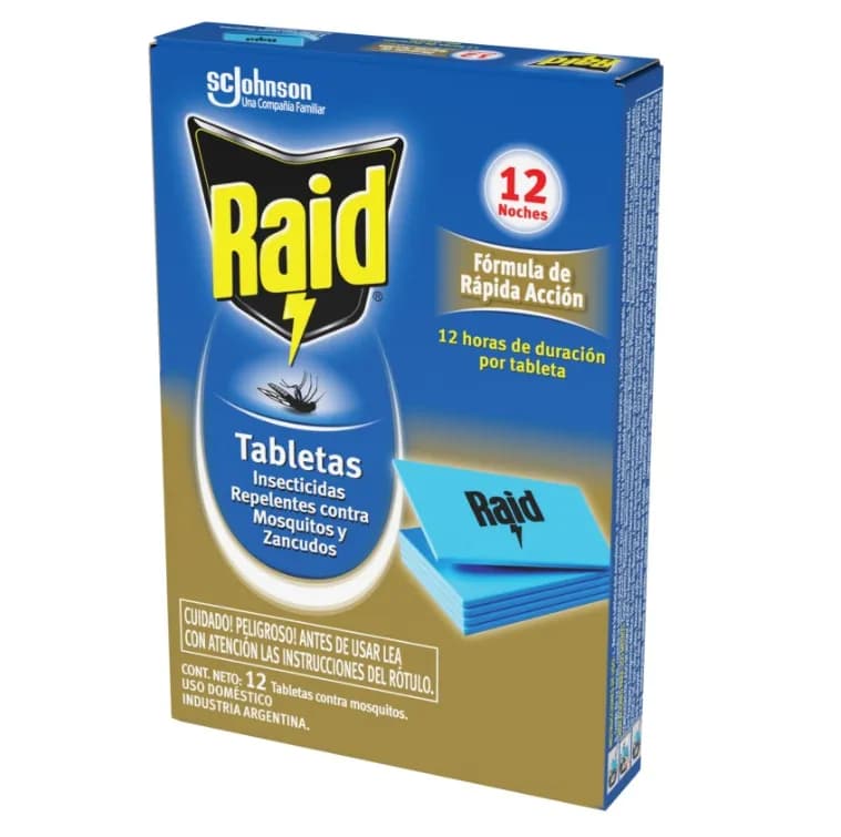 12 Tabletas Contra Zancudos Y Mosquitos Maxima Duracion