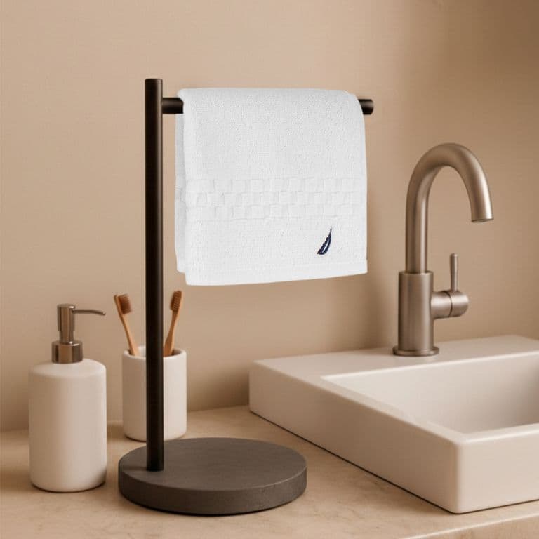 Toalla de cara SIGNATURE 100% algodon 33x33cm frescura y suavidad blanca