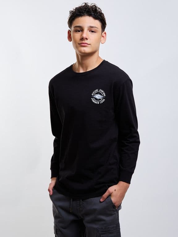 Polera ML Southwave Negro Infantil Negro 14