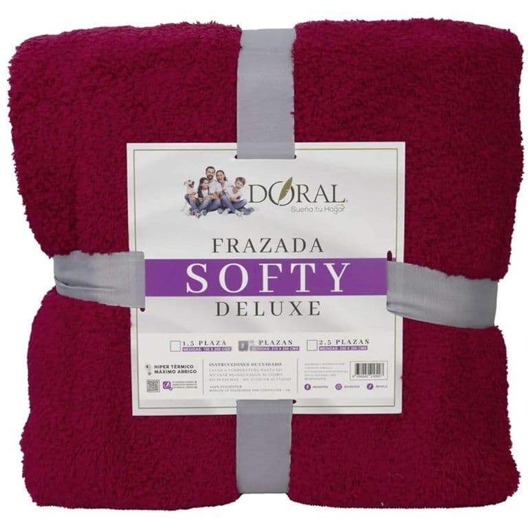 Frazada Softy Lisa 1.5 Plazas Hipertermica Tonos Oscuros - PS Cafe 1,5 PLAZAS