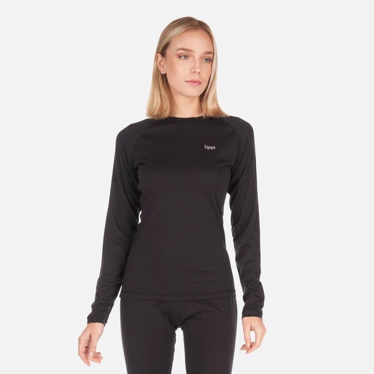 Primera Capa Mujer Skintec Merino Top Negro Negro XS