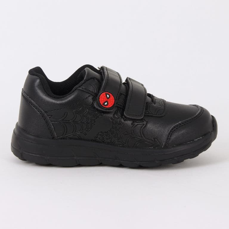 Zapatilla Escolar Nino Velcro Negro Spiderman Negro 26