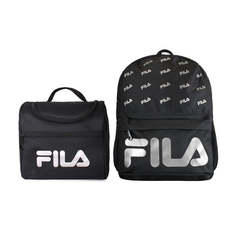 Pack Mochila 16lts Urbanix + Lonchera termica Bonet negro-silver Negro TALLA UNICA