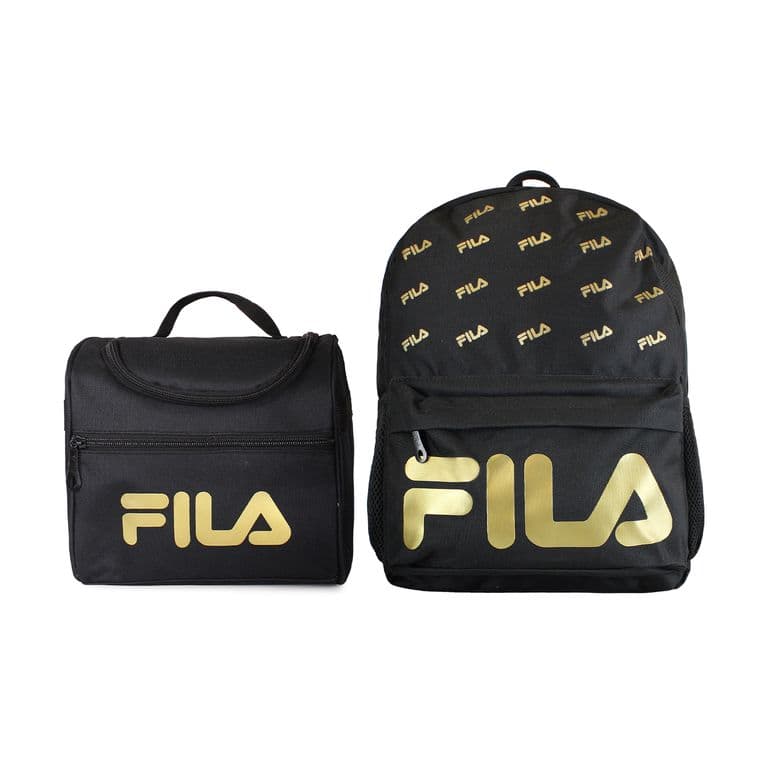 Pack Mochila 16lts Urbanix + Lonchera termica Bonet negro-gold Negro TALLA UNICA