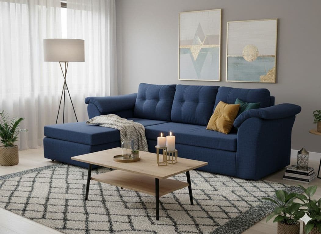 Sofa Modular Laos 31 Intercambiable Tela Azul claro