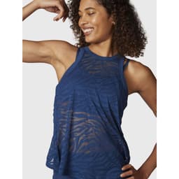 Polera Mujer Burn Out Tank Azul Azul Marino XS