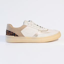 Zapatilla Cuero Mujer Lavanda Blanca Blanco 37