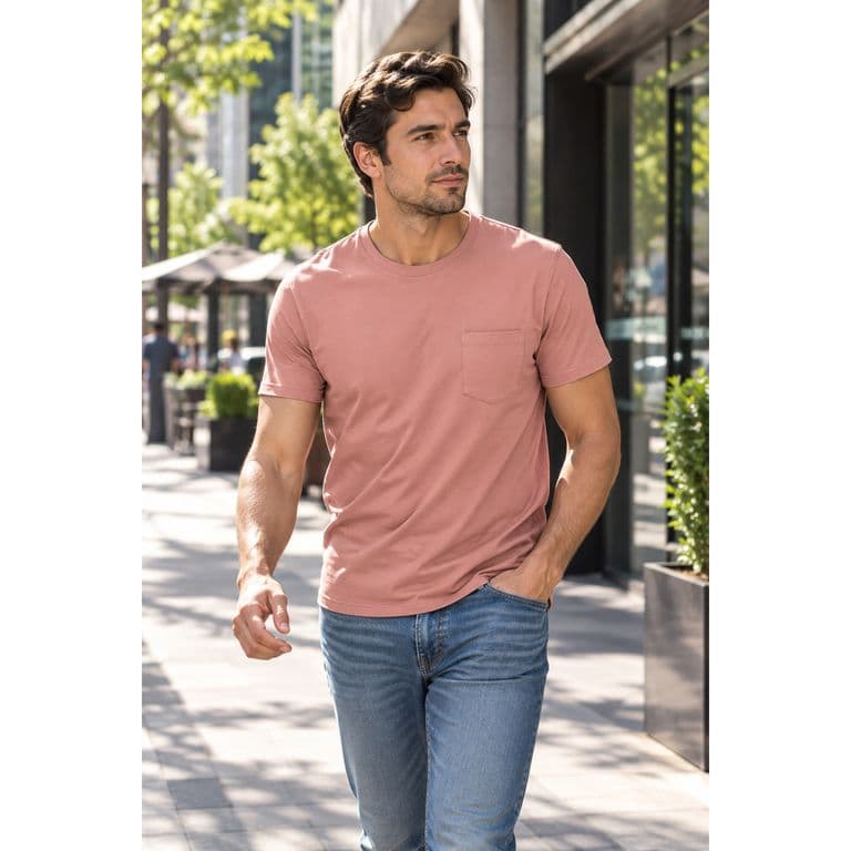 Polera Hombre Casual Verde oscuro Coral L