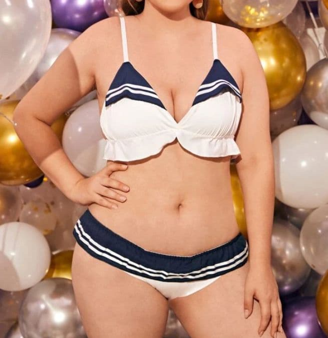 Conjunto de Ropa Interior Marinero Azul y Blanco Multicolor 2XL