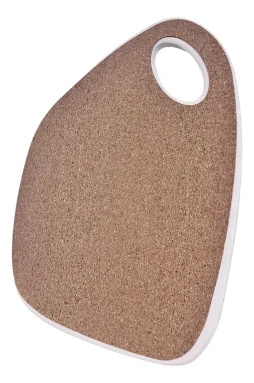 Tabla Para Picar De Ceramica Modelo Marmol Con Asa - Multicolor