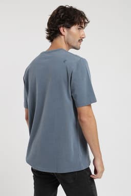 Polera hombre manga corta Plain Heavyweight azul Azul S