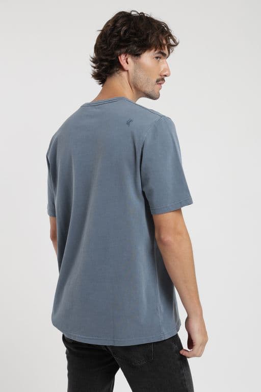Polera hombre manga corta Plain Heavyweight azul Azul S