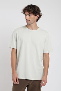 Polera hombre manga corta Plain Heavyweight beige Beige XS