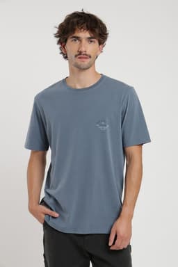 Polera hombre manga corta Text azul Azul M