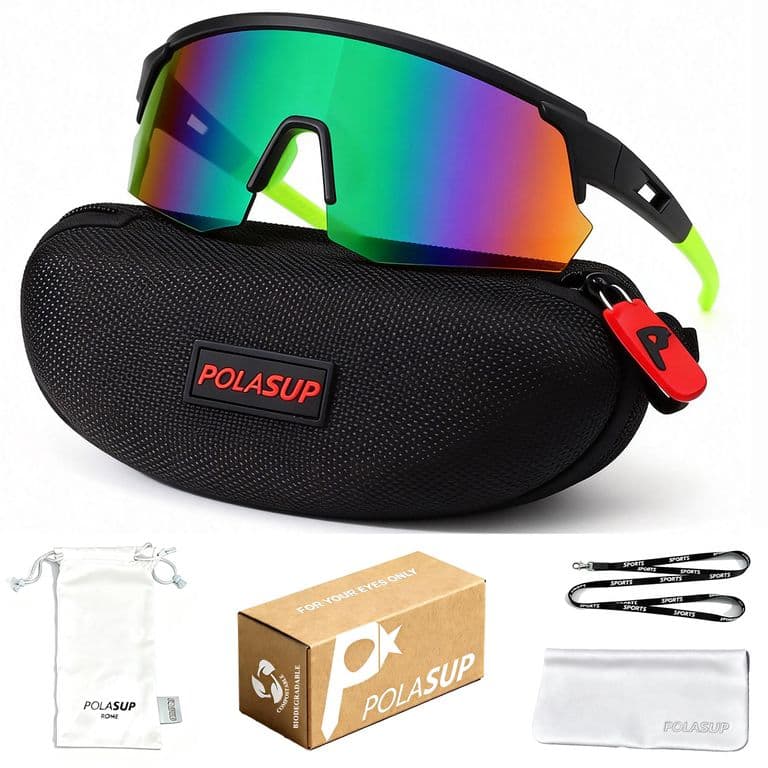 Lentes de Sol Deportivos UV400 Unisex correr ciclismo bicicleta lentes mujer hombre maraton Verde TALLA UNICA