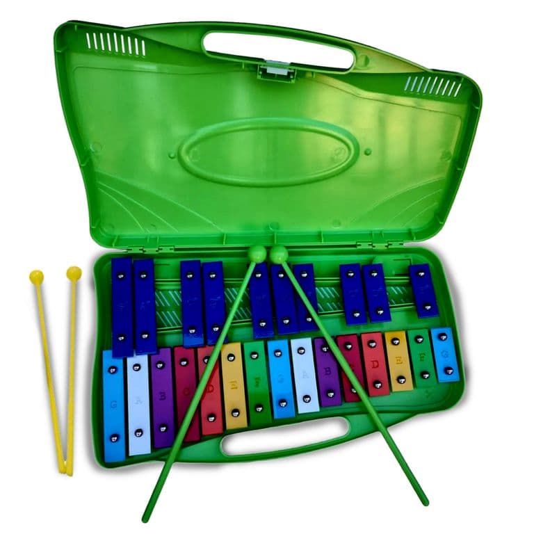Xilofono Profesional 25 Notas Cromatico Verde